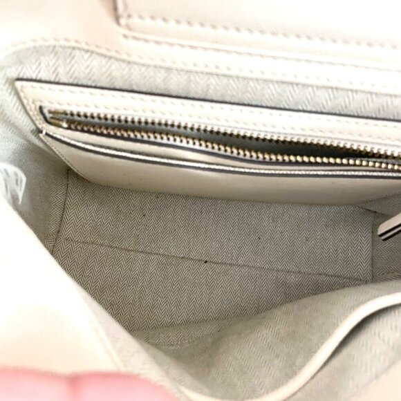 NWT Tory Burch Emerson Color Block Bucket Bag Ivory Blue Green - Picture 8 of 10